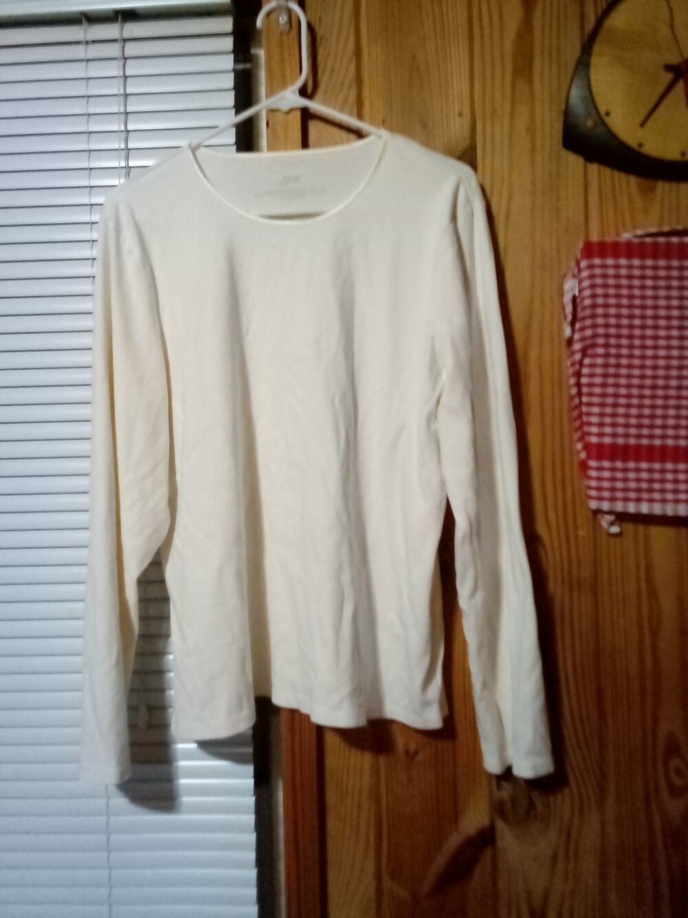 JJill Long Sleeve Compassion Tee XL Ivory Cotton
